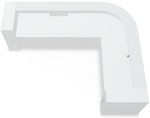 Valde LAV151L Corner Reception Desk - 111" x 138" w/ White Pastel Body + Worktop by MDD Office Furniture