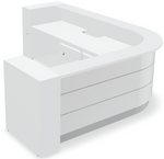 Valde LAV151L Corner Reception Desk - 111" x 138" by MDD Office Furniture