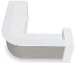 Valde LAV150L Corner Reception Desk - 111" x 111" by MDD Office Furniture