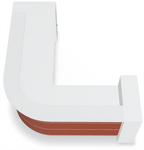 Valde LAV149L Corner Reception Desk - 111" x 99" by MDD Office Furniture
