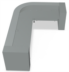 Valde LAV148L Corner Reception Desk - 99" x 138" by MDD Office Furniture