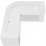 Valde LAV147L Corner Reception Desk - 99" x 111" w/ White Pastel Body + Worktop by MDD Office Furniture