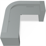 Valde LAV147L Corner Reception Desk - 99" x 111" w/ Aluminum Satinato Body + Worktop by MDD Office Furniture