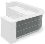 Valde LAV146L Corner Reception Desk - 99" x 99" by MDD Office Furniture
