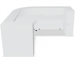 Valde LAV146L Corner Reception Desk - 99" x 99" w/ White Pastel Body + Worktop by MDD Office Furniture