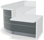 Valde LAV1451L Corner Reception Desk w/ Left Countertop (ADA Compliant) 135" x 69" by MDD Office Furniture