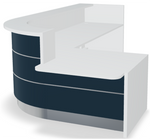Valde LAV145L Corner Reception Desk w/ Left Countertop (ADA Compliant) 135" x 76" by MDD Office Furniture