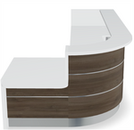Valde LAV144L Corner Reception Desk w/ Right Countertop (ADA Compliant) 135" x 76" by MDD Office Furniture