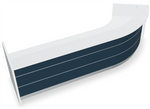 Valde LAV78L Curved Reception Desk 107" x 50" by MDD Office Furniture