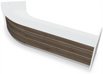 Valde LAV79L Curved Reception Desk 107" x 50" by MDD Office Furniture