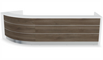 Valde LAV79L Curved Reception Desk 107" x 50" by MDD Office Furniture