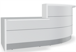 Valde LAV861L Curved Reception Desk w/ Right Countertop (ADA Compliant) - 95" x 72" by MDD Office Furniture