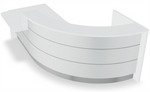 Valde LAV861L Curved Reception Desk w/ Right Countertop (ADA Compliant) - 95" x 72" by MDD Office Furniture