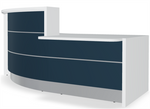 Valde LAV85L Curved Reception Desk w/ Left Countertop (ADA Compliant) - 96" x 58" by MDD Office Furniture