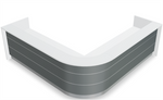 Valde LAV139L Corner Reception Desk - 127" x 127" by MDD Office Furniture