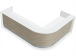 Valde LAV138L Corner Reception Desk - 127" x 100" by MDD Office Furniture