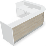 Valde LAV138L Corner Reception Desk - 127" x 100" by MDD Office Furniture