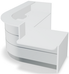 Valde LAV143L Corner Reception Desk w/ Left Countertop (ADA Compliant) 107" x 76" by MDD Office Furniture