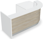 Valde LAV141L Corner Reception Desk w/ Left Countertop (ADA Compliant) - 96" x 76" by MDD Office Furniture