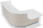 Valde LAV1431L Corner Reception Desk w/ Left Countertop (ADA Compliant) 107" x 69" by MDD Office Furniture