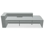 Valde LAV461L Straight Reception Desk w/ Right Countertop (ADA Compliant) - 135" by MDD Office Furniture