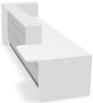 Valde LAV451L Straight Reception Desk w/ Left Countertop (ADA Compliant) - 135" by MDD Office Furniture