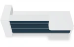 VALDE LAV411L STRAIGHT RECEPTION DESK w/ LEFT COUNTERTOP (ADA Compliant) - 96"