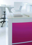 Close up of Valde Reception Desk System by MDD Office Furniture