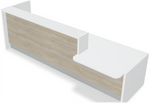 Valde LAV231L Straight Reception Desk w/ Left Countertop (ADA Compliant) - 124" by MDD Office Furniture