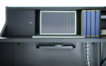 Close up of Valde Reception Desk optional accessories by MDD Office Furniture
