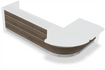 Valde LAV1151L Corner Reception Desk w/ Left Countertop (ADA Compliant) - 135" x 76" by MDD Office Furniture