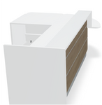Valde LAV1151L Corner Reception Desk w/ Left Countertop (ADA Compliant) - 135" x 76" by MDD Office Furniture