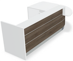 Valde LAV1151L Corner Reception Desk w/ Left Countertop (ADA Compliant) - 135" x 76" by MDD Office Furniture