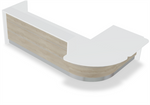 Valde LAV1111L Corner Reception Desk w/ Left Countertop (ADA Compliant) - 96" x 76" by MDD Office Furniture