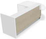 Valde LAV111L Corner Reception Desk w/ Left Countertop (ADA Compliant) 96" x 84" by MDD Office Furniture
