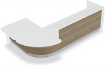 Valde LAV1141L Corner Reception Desk w/ Right Countertop (ADA Compliant) 135" x 76" by MDD Office Furniture