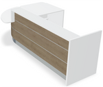 Valde LAV1141L Corner Reception Desk w/ Right Countertop (ADA Compliant) 135" x 76" by MDD Office Furniture