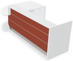 Valde LAV114L Corner Reception Desk w/ Right Countertop (ADA Compliant) - 135" x 84" by MDD Office Furniture