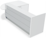 Valde LAV112L Corner Reception Desk w/ Right Countertop (ADA Compliant) - 107" x 84" by MDD Office Furniture