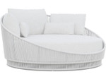 Palma White Mist All-Weather Rope Daybed Lounge + Polar Cushion by Azzurro Living