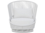 Palma White Mist Rope Swivel Club Chair + Polar Cushion by Azzurro Living