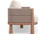 Biscayne Teak 3-Seater Sofa + Champagne Cushion by Azzurro Living