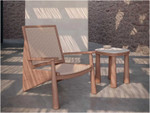 Biscayne Teak High Back Woven Lounge Club Chair by Azzurro Living Lifestyle