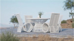 Wave Dining Chair (Qty 2) - White Mist by Azzurro Living Lifestyle