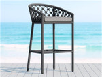 Amelia Ash Rope Bar Stool + Moon Cushion by Azzurro Living Lifestyle