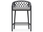 Amelia Ash Rope Counter Stool + Moon Cushion by Azzurro Living