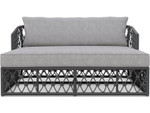 Amelia Ash Rope Daybed Lounge + Moon Cushion by Azzurro Living