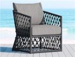 Amelia Ash Rope Club Chair + Moon Cushion by Azzurro Living Lifestyle