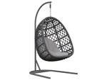 Amelia Ash Rope Hanging Chair + Moon Cushion (Stand Included) by Azzurro Living