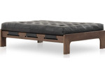 Halston Tufted Cocktail Ottoman - Heirloom Black Leather by Four Hands